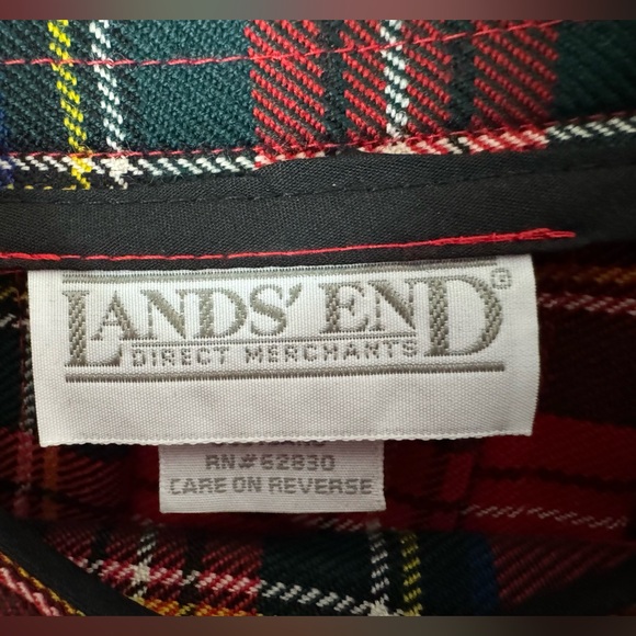 Vintage Land’s End Tartan Plaid Wool Kilt Wrap Skirt Made in Ireland 🇮🇪 - Picture 14 of 15